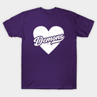 Vintage Demons School Spirit // High School Football Mascot // Go Demons T-Shirt